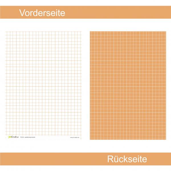 Pastellorange kariert - Designpapier